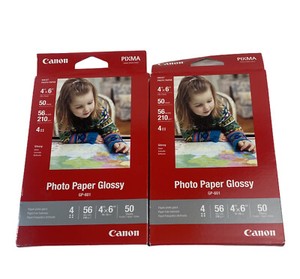 Papel fotográfico brillante Canon PIXMA-GP-601 4 X 6 Pulgadas, 2 paquetes  de 50 Hojas Nuevo | eBay