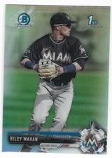 RILEY MAHAN 2017 BOWMAN CHROME DRAFT REFRACTOR ROOKIE MARLINS S4