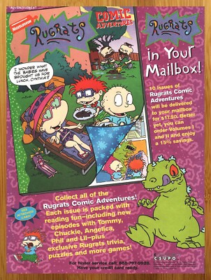 1998 Rugrats Comic Adventures Print Ad/Poster Nickelodeon Reptar