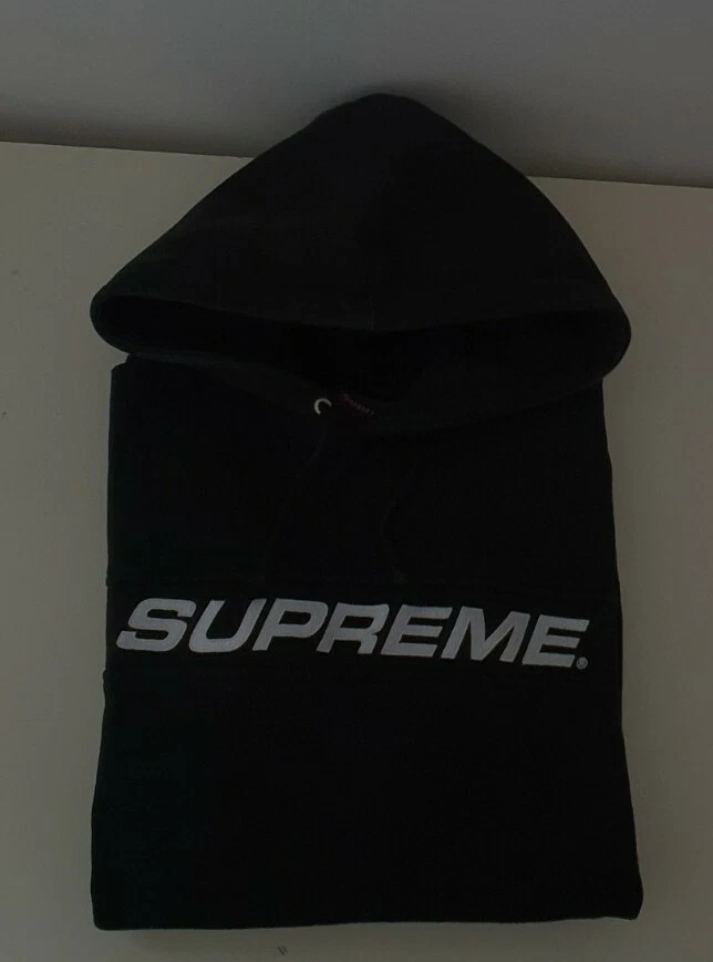 Sweat à capuche SS17 Supreme Full Stripe taille L noir sweat à capuche