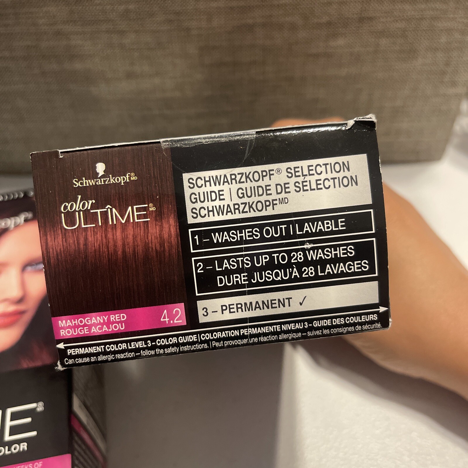 Lot Of 6- SCHWARZKOPF 4.2 MAHOGANY RED COLOR ULTIME INTENSE HAIR COLOR