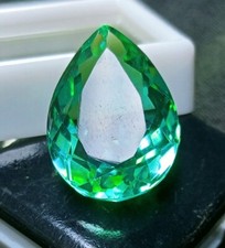 Pear Cut Light Green Topaz Gemstone 18-20 Ct Certified Natural Brazilian