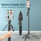 Anti-Shake Selfie Stick Tripod 360 Rotating Smartphone Stabilizer with Remote