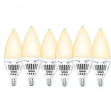 [6 Pack]  E12 Candle LED Light Bulbs Replacement Vintage Chandelier Bulbs 2700K