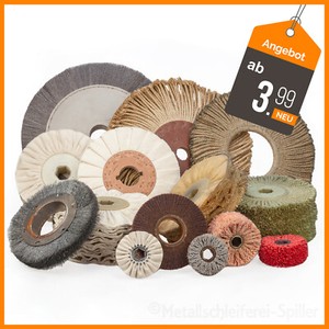 250mmx25mm Sisal Gewebescheibe Polierscheibe Hart - DE
