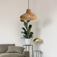 Pendant Light Shade Paper Rope Rattan for Dining Room Living Room Restaurant