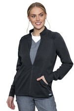 Med Couture Scrubs Raglan Warm Up Jacket 7660 PWTR Pewter Free Shipping