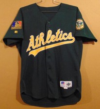OAKLAND ATHLETICS DAVE RIGHETTI GREEN ALTERNATE BUTTON-DOWN MLB JERSEY