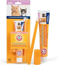 Oral Dental Care for Cat / Kitten Dental Kit Toothbrush Toothpaste Fingerbrush