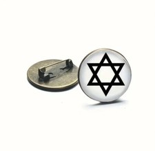 Set Of 2 Star Of David Pins With Bronze Back! 