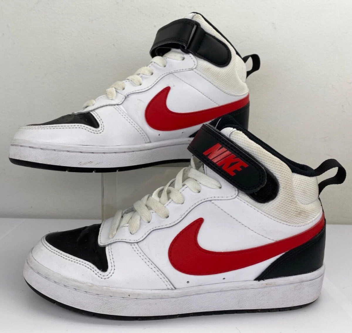 Nike SB Kids Court Borough Mid 2 White, Red, & Black Shoes