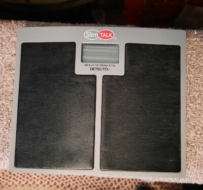 Detecto SlimTalkXL Home Health Talking Scale-550 lb Capacity. ENGLISH & SPANISH.