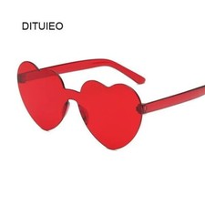Heart Shape Multicolor Sun Glasses Women Retro Fashion Accessories Eyewear 1pc