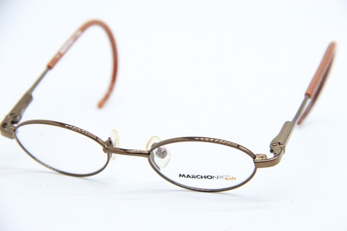MARCHON NYC KIDS BAILEY 208 BRONZE GUNMETAL AUTHENTIC AUTHENTIC EYEGLASSES 38-15