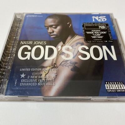 Nas - God's Son CD 2002 Sony 2XCD wHype Stickers 2pac Alicia Keys