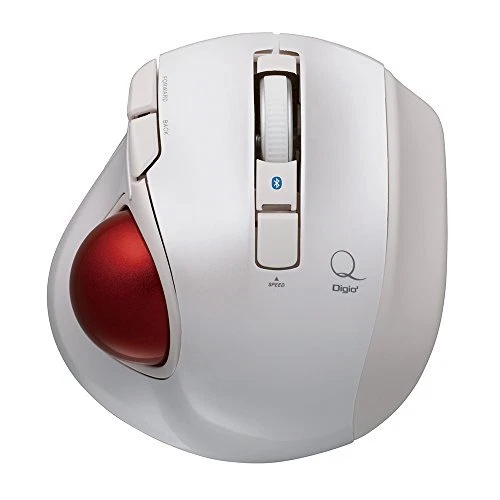 Nakabayashi Digio 2 Q Small Trackball Bluetooth Mouse Quiet 5 Button White 48378 - Image 2 of 2