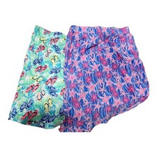 New Directions Pajama Shorts Lot of 2  Women XL Flip Flop Print & Starfish  GOOD
