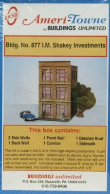Ameri-Town 877 O Gauge I.M. Shakey Investments Building Kit