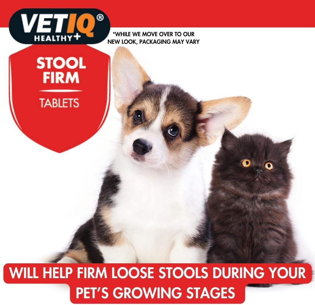 VetIQ Stool Firm Loose Stool Aid, 45 Tablets, Pet Remedy to Stop Dog