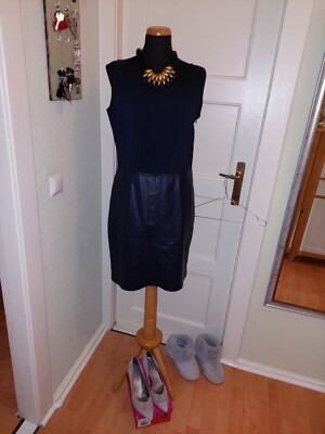  Comma Cocktailkleid KunstlederSchwarz Gr. 42 elegant . einfach super! Neu    