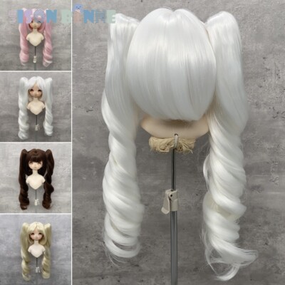 Dolls Short Hair Wigs W/2 Ponytail 1/3 1/4 1/6 BJD Doll