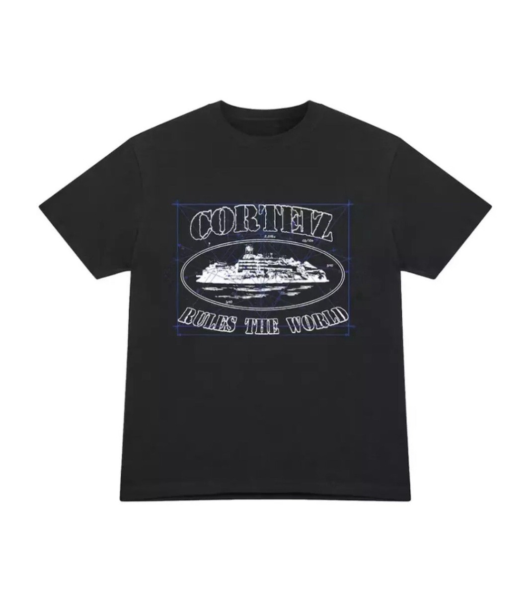 Corteiz Black Alcatraz Math T Shirt - Black Size XL Authentic New