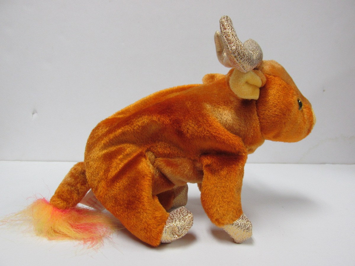TY Beanie Baby - THE OX Zodiaco Cinese (15 Cm) - Peluche Collezione MWMTs, Nuovo