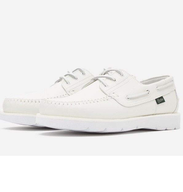 SAOLA Made In France 12 US (11 UK 45 EU) Scarpe da barca paraboot bianche