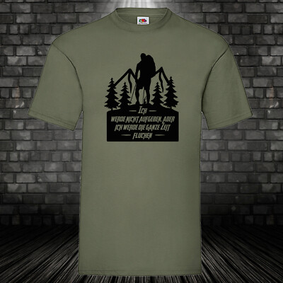 Wandern Hiking Shirt Fluchen T-Shirt Outdoor Berge Funshirt Kult S-5XL