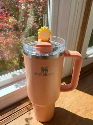 3D Printed Yellow Daisy Flower Straw Topper for Stanley and Starbucks Tumbler