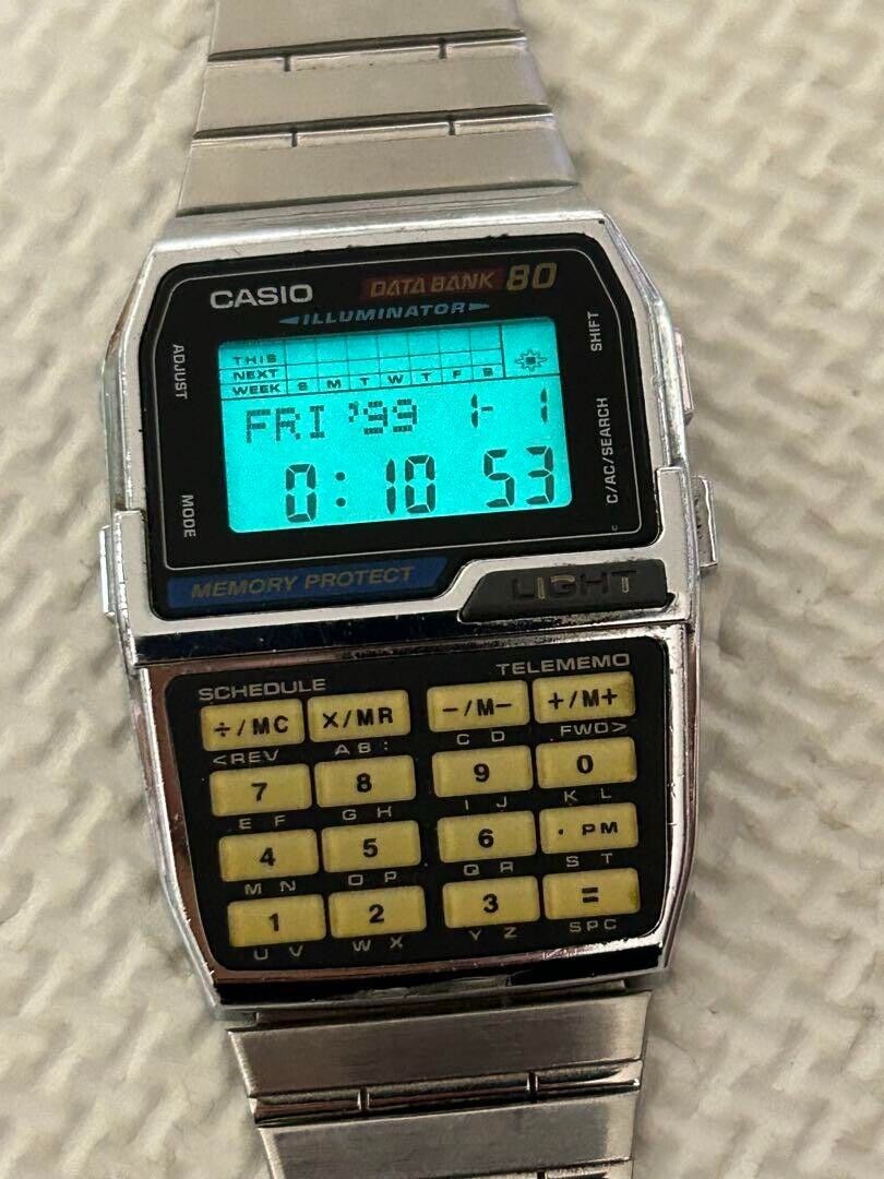 CASIO DATA BANK 80 DBC-810 Men's Watch Digital Stainless CASIO DATA BANK 80 DBC-810 Men's Watch Digital Stainless