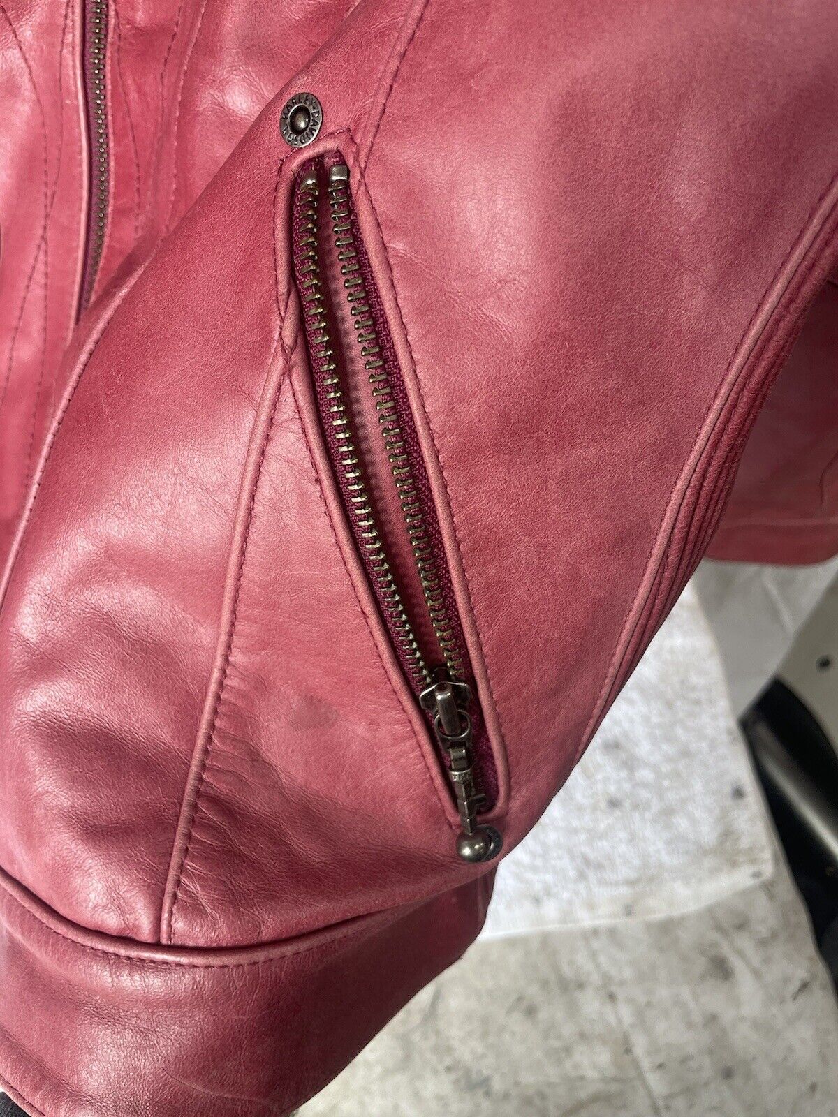 Harley Davidson Leather Riding Jacket Women’s Pin… - image 9