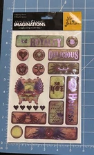 Creative Imaginations Marah Johnson Princess Majesty Royalty Epoxy Stickers