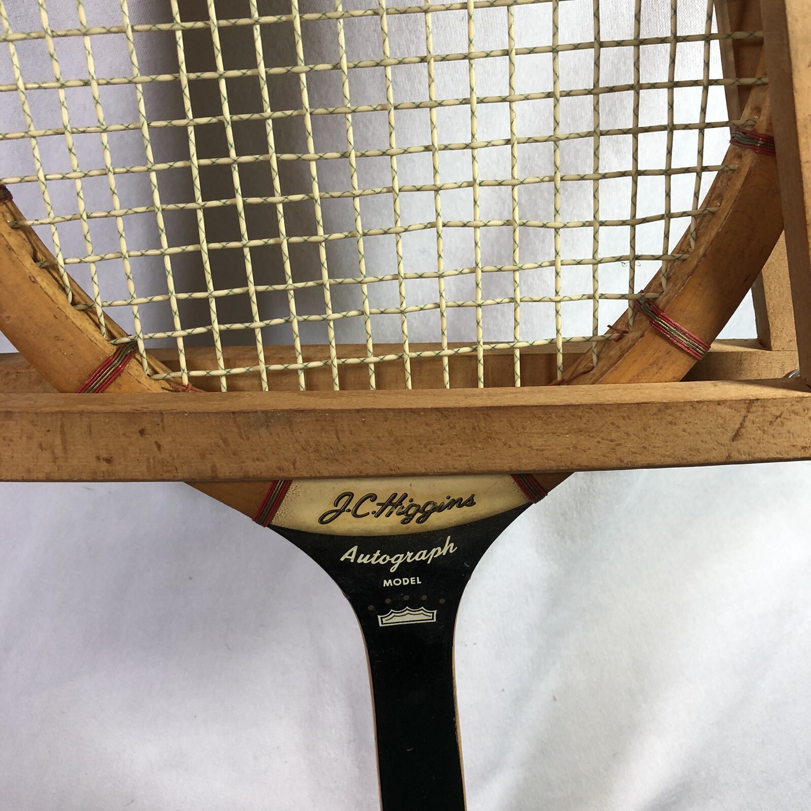 J C Higgins Autograph Pancho Gonzales Regent Don Budge Wooden Tennis ...