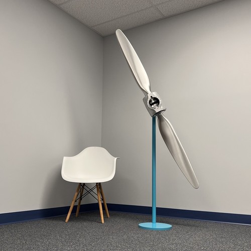 70" 2-Bladed Brushed Aluminum Cessna Airplane Propeller Modern Aviation Wall Art