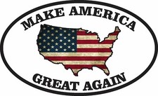 MAKE AMERICA GREAT AGAIN MAGA TRUMP FLAG DECAL STICKER POLITICAL