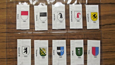 Swiss Cantons Badges - 26 Swiss Sugar Empty Packets  Aarberg c 1980's