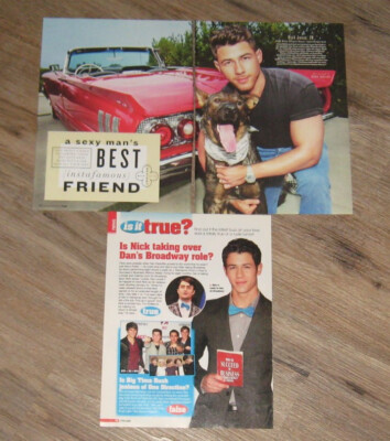 Nick Jonas original FULL PAGED magazine clippings pages PHOTO article