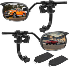 Mirror Extenders For Towing With Rain Visor Adjustable Clip On Tow Mirrors Uni