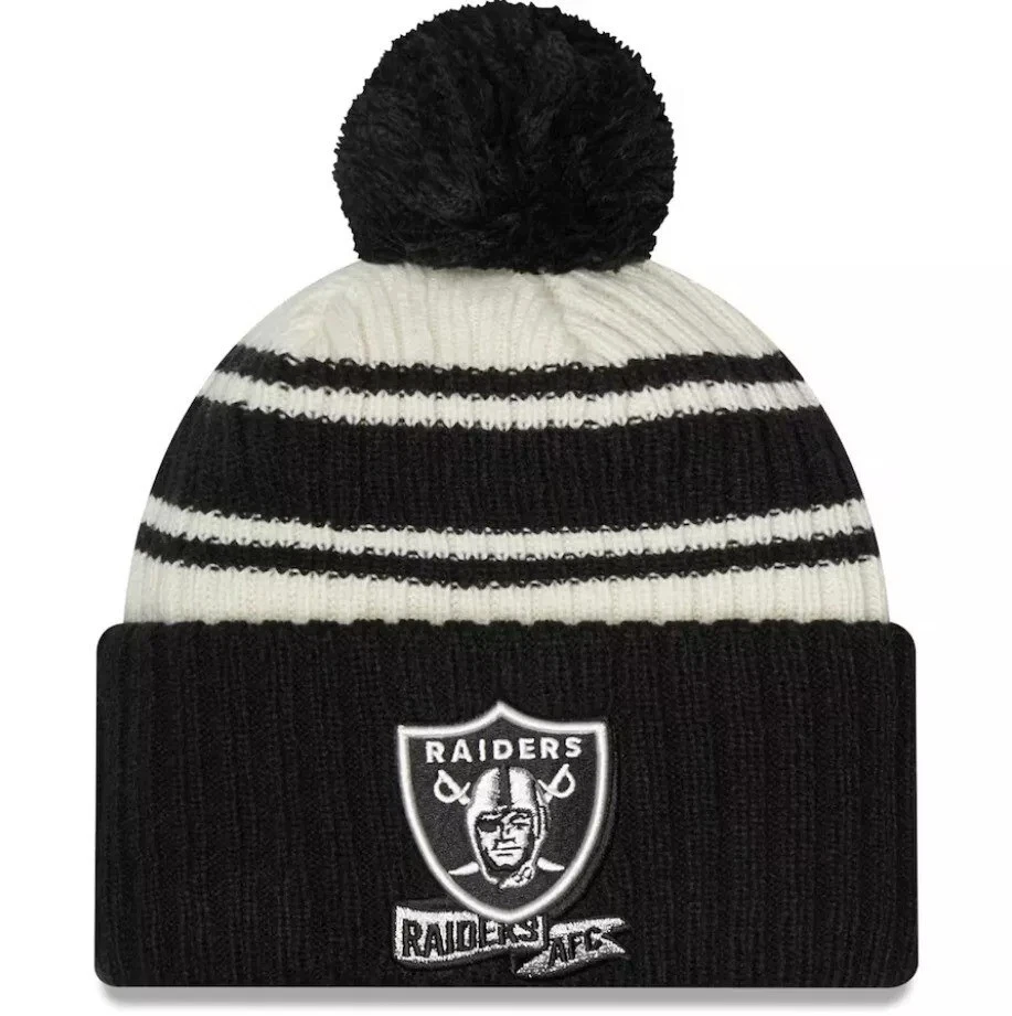 New Era Adult Las Vegas Raiders Sport Knit Beanie Hat / RRP £30