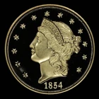 1854 Double Eagle Gold Plated Copy Coin