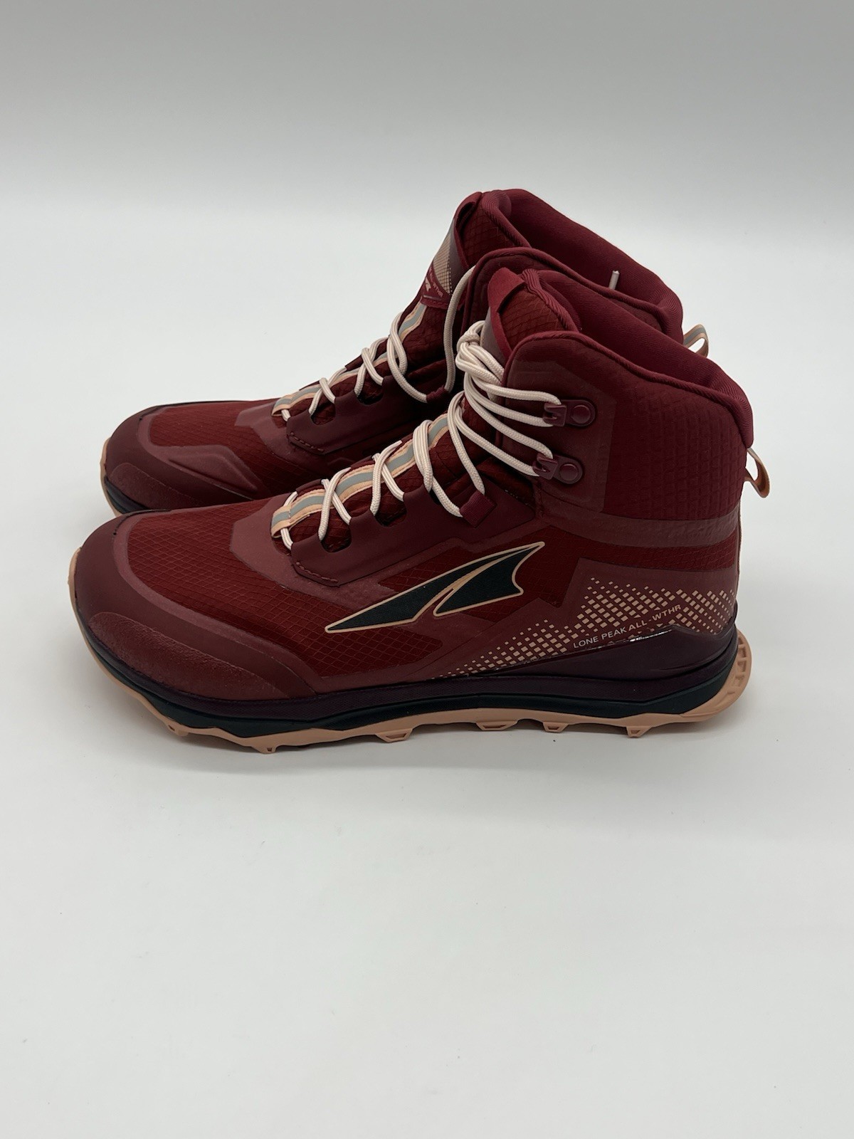 Altra Lone Peak All-WTHR Mid Womens Size 9.5 Marron Hiking Ankle Boots Sneakers