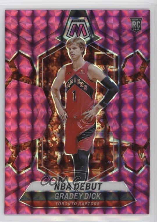 2023 Panini Mosaic NBA Debut Pink Prizm 13/149 Gradey Dick #260 Rookie RC 14cm