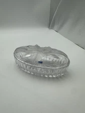 Vintage Studio Nova Japan Covered Clear Glass Dish Candy Dish