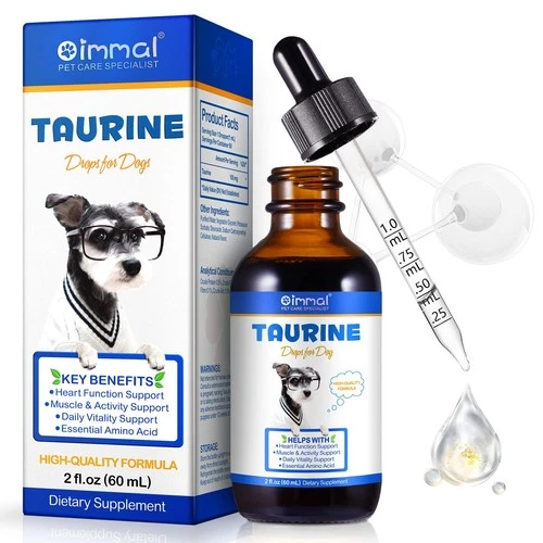 Taurine Supplement for Dogs Liquid Drops, Dog Taurine with Coenzyme Q10 & L-Carn