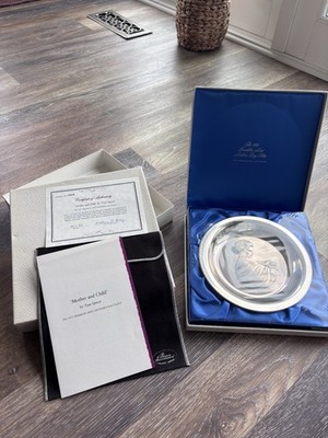 1972 Franklin Mint Sterling Silver Mother's Day Plate Mother