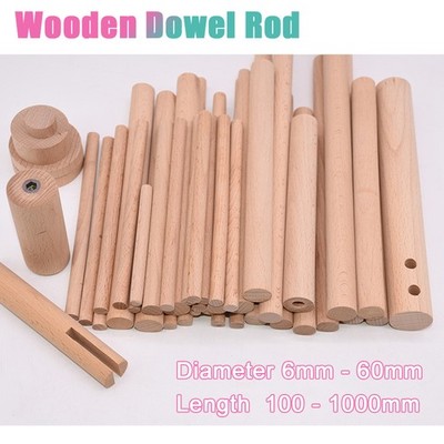 Holzdübelstange 6mm 60mm Durchmesser 100 1000mm Länge Rund Buche Holzdübel DIY