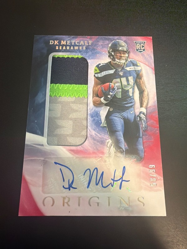 2019 Panini Origins DK Metcalf Rookie Patch Auto /99 #113