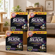 4 Packs, Arm & Hammer™ Clump & Seal Slide Clumping Multi-Cat Clay Cat 38 Lb 0.46 per pound