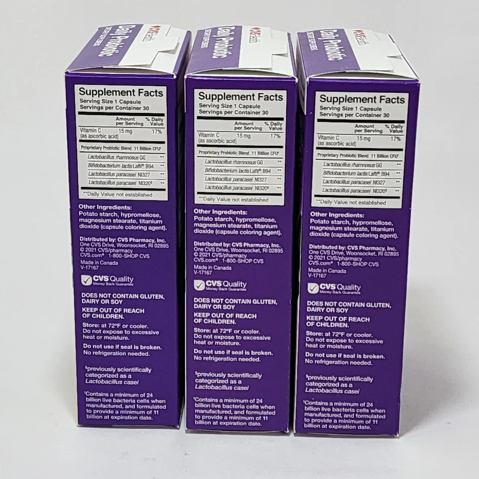 Probióticos Probióticos Diarios 24 Mil Millones de UFC 4 Cepas 30 Cápsulas - Lote de 3 cajas Foto 4 de 4